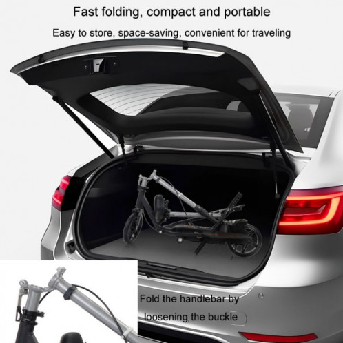 Scooter de mobilité à deux roues pour adulte, vélo à pédale à double aile, modèle : noir standard SH8402388-09
